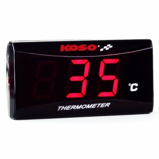 Compteur,Thermomètre et hygromètre intelligent pour moto, pour XMAX 300 400 NMAX KOSO Mini quad carré, - Type Temp Meter-Red