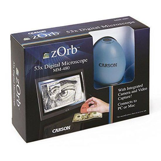 Carson  Zorb USB Digital Zoom Microscope - Blue - MM-480B
