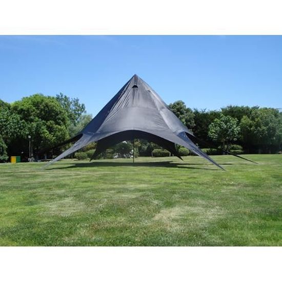 Tente de Jardin XL Forme d‘étoile 14 M de Diamètre Tente de Cérémonies 40 M², Noir