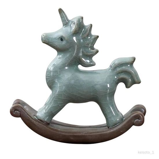 Petit cheval à bascule patine shabby et dentelles - Le Grenier de Lisette