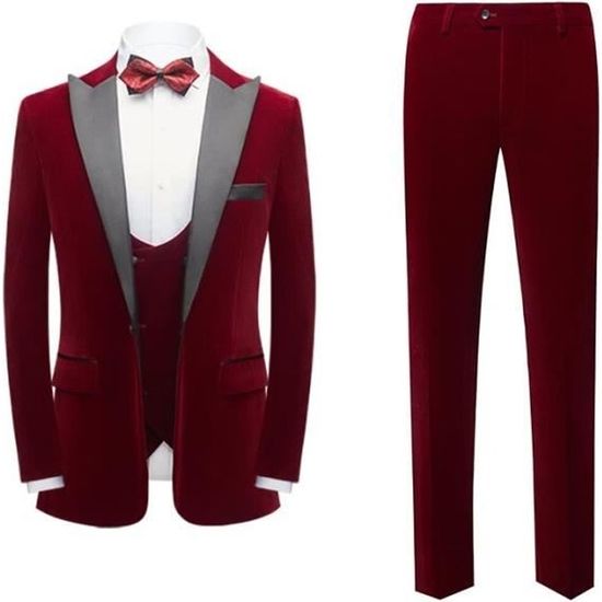 Costume Homme 3 Pièces Slim Fit Mariage - Blazer, Gilet Et Pantalon KUDMOL