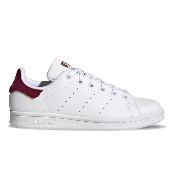 Chaussures pour Enfant ADIDAS Stan Smith GX3157 Blanc Lacets Plat Blanc Cdiscount Chaussures