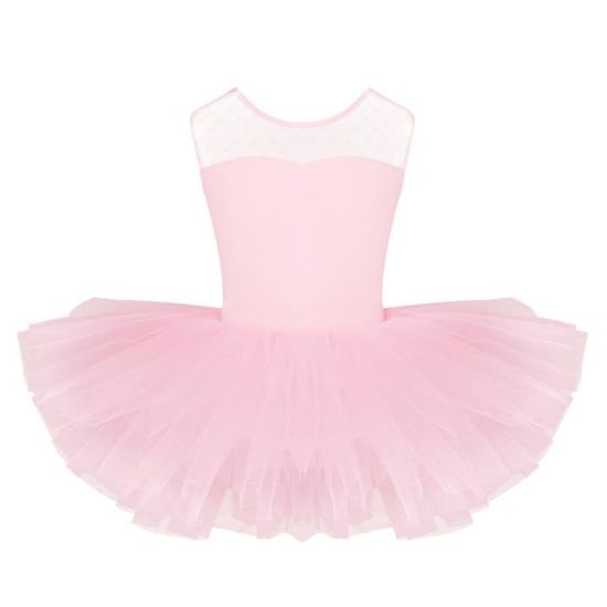 IEFIEL Justaucorps De Danse Classique Col Rond Enfant Fille Tutu Ballet