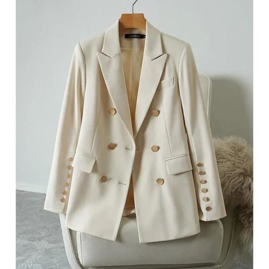 Manteau Blazer crois manches longues pour femme Streetwear