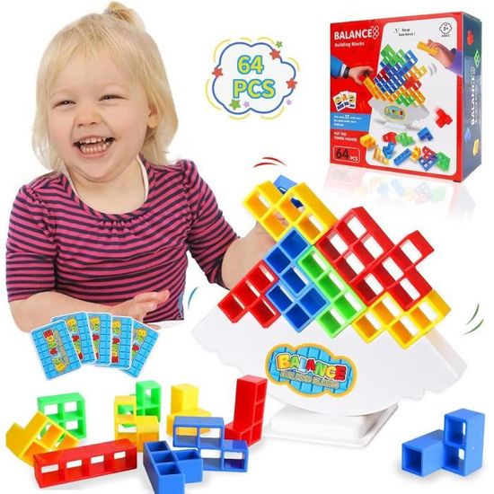 Jeu D'équilibre Tower - 32 Pièces En ABS, Jouet Construction Pour Enfants 3 Ans+, Cadeau éducatif