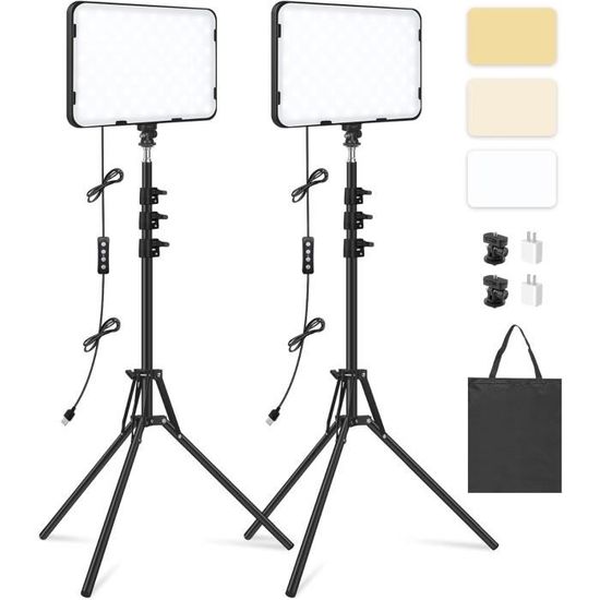 Panneau Lumineux LED 27.9 Cm Avec Trépied - Réglable, Lumière Douce RGB, Pour Streaming, Photo, Vidéo