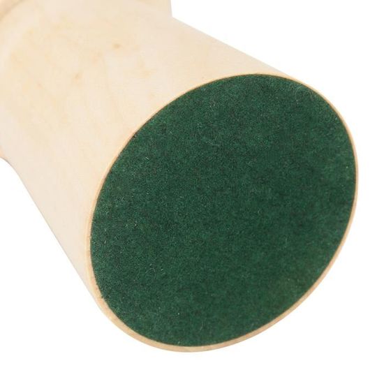 Fesjoy Sonnette à Main De Divertissement à Main En Bois De 20,32 Cm Avec Double Rangée De Grelots Et Tête De Tambour Réfléchissante, Instrument De Percussion Musical