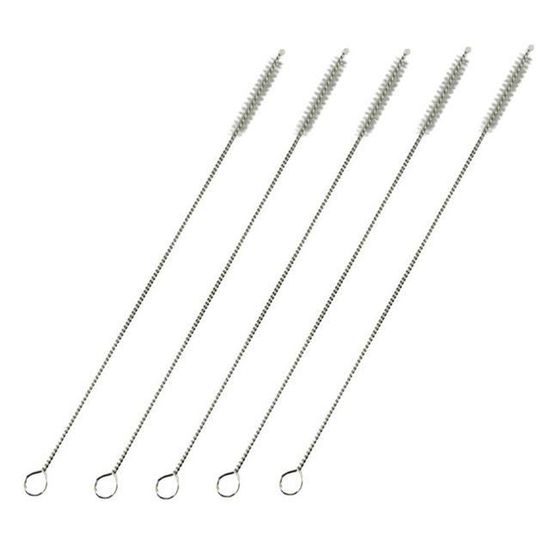 Lot De 10 Pailles Courtes Inox 11,9 Cm Réutilisables Avec 2 Brosses - Idéal Café Petits Verres