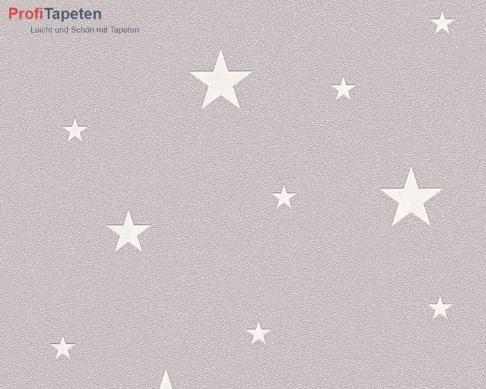 Briller dans l’étoiles sombres papier peint Taupe - création 32440-2