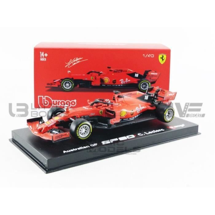Voiture Miniature de Collection - BBURAGO 1/43 - FERRARI F1 SF90 - 2019 Signature Serie - Red / White - 36814L