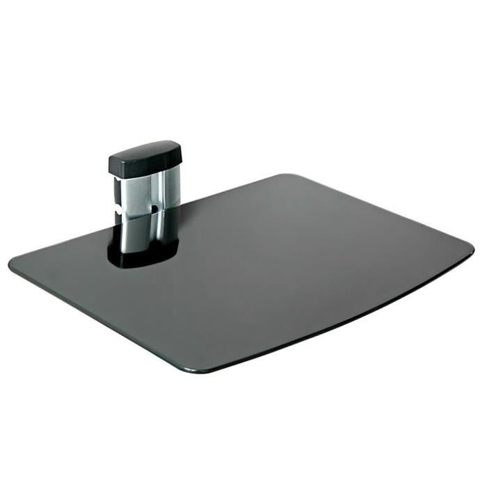 LUXS Support Mural avec 1 Etagères pour Lecteurs DVD CD Consoles de Jeux
