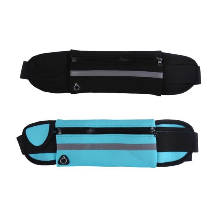 2pcs sac de taille poche de rangement multifonction étanche pour la randonnée SAC DE SPORT