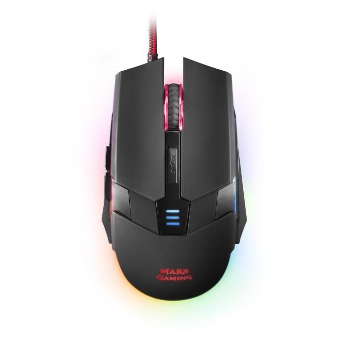 MARS GAMING MM116 Souris droitiers et gauchers optique 6 boutons filaire USB