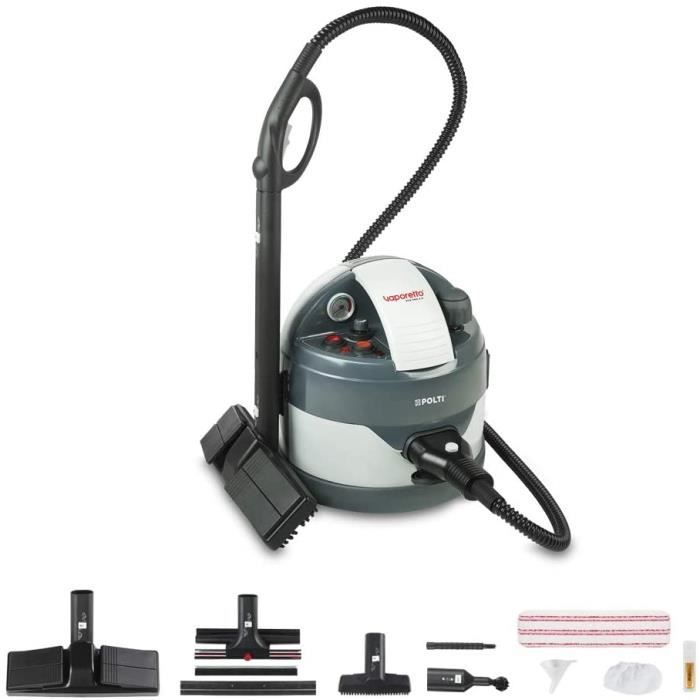 Polti PTEU0260 Vaporetto Eco Pro 3.0 Nettoyeur Vapeur, 4,5 Bar, 2000 W, 1.3 litres, Gris. Tue et élimine 99,99%* des virus, germes e