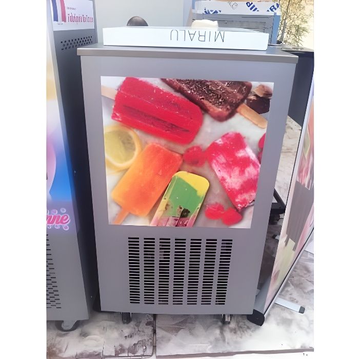 Machine à Glaces Professionnelle Bâtonnets Esquimaux - 1 Moule 120 Glaces/h - Gris