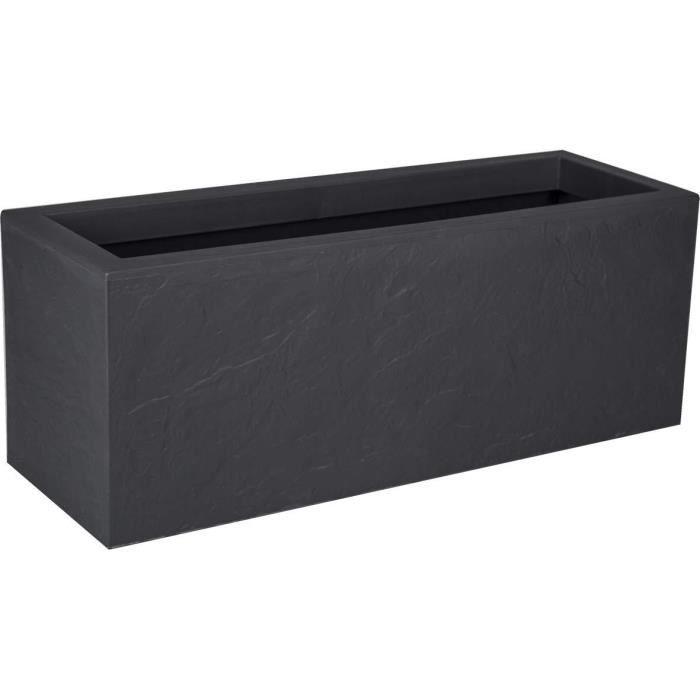 EDA Volcania Up Jardinière Gris Anthracite, 80 cm