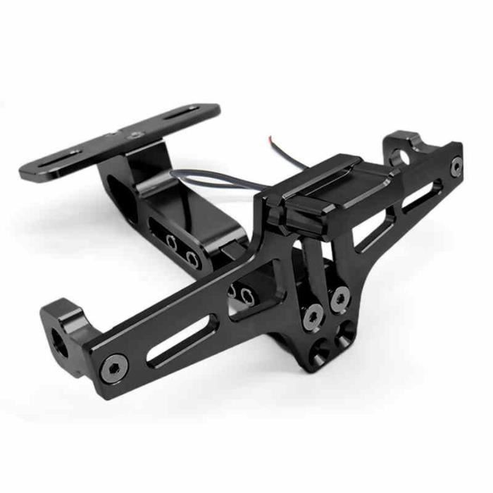 Décoration Véhicule,Support de plaque d'immatriculation pour Moto Yamaha Xmax 400, Yamaha Fz6, support de plaque - Type Black