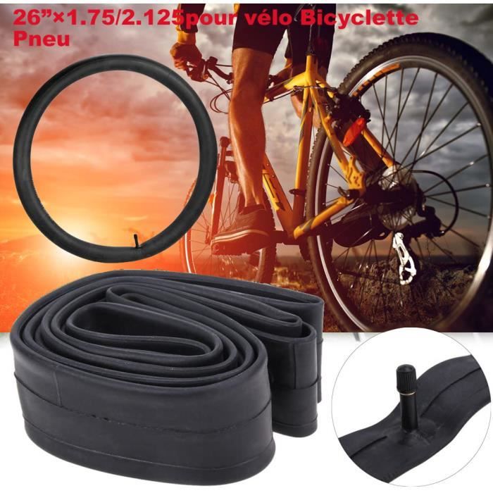 Chambre à air de vélo 26 pouces 26x 1,75- / 2,125-48mm pour Route VTT Montagne Hybrid Vélo Bicyclette