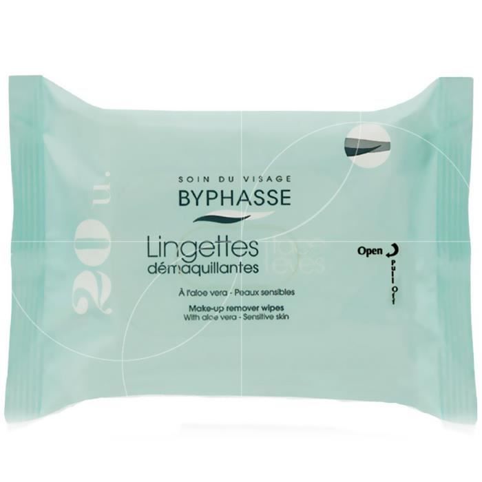 Byphasse - Lingettes démaquillantes Visage-Yeux - Peaux sensibles x20