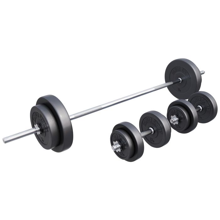 Set d'haltères de 60 KG (avec disques plastique)