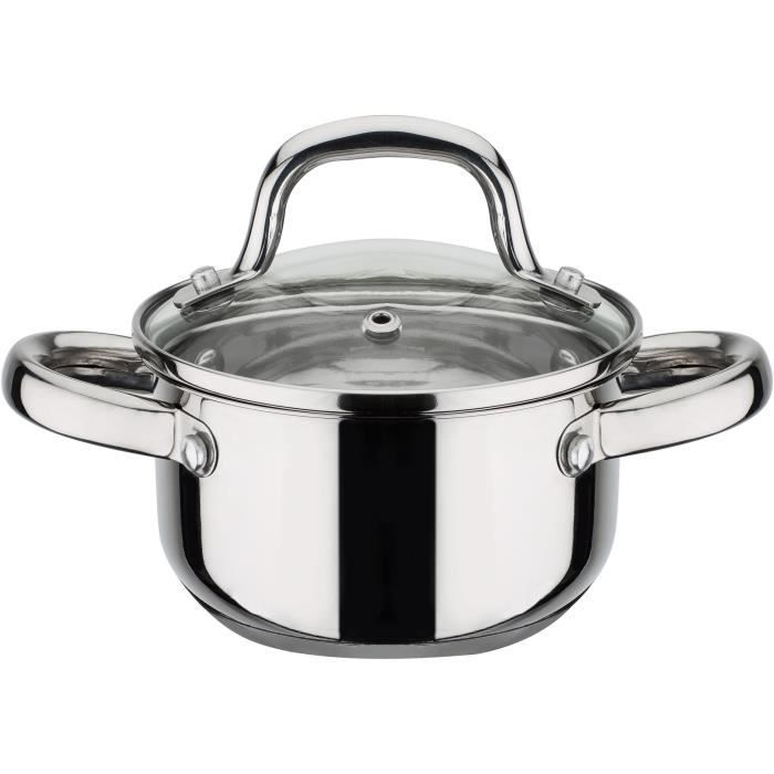 GSW Montreal - Mini faitout en acier inoxydable - 12 cm - Tous feux dont induction