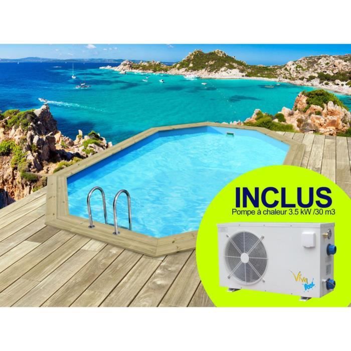 Piscine bois " Baléares " - 6.50 x 4.40 x