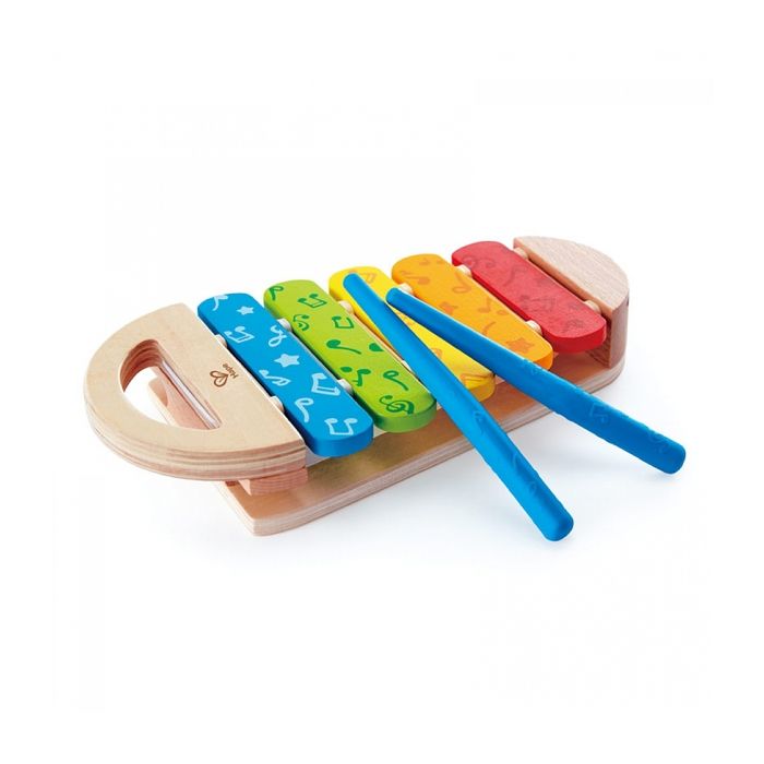 HAPE Jouet d’éveil musical en bois - Xylophone arc-en-ciel