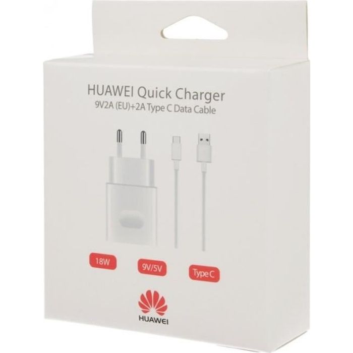 Chargeur d'origine Huawei AP32 Quick Charger pour P9, P9 Plus, Mate 8, Honor 5C, 8, Nova, G9, Blister