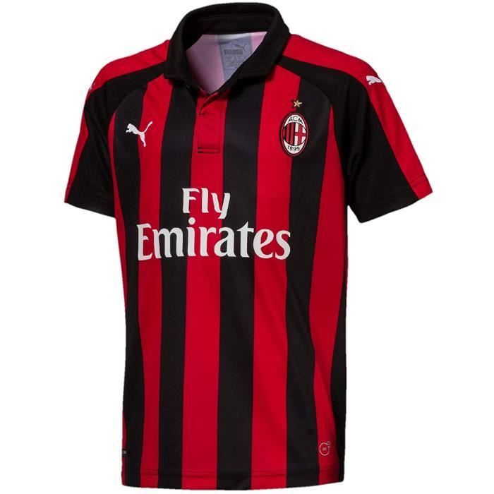 Maillot Milan Ac Domicile Enfant Football Puma Roue et Noir