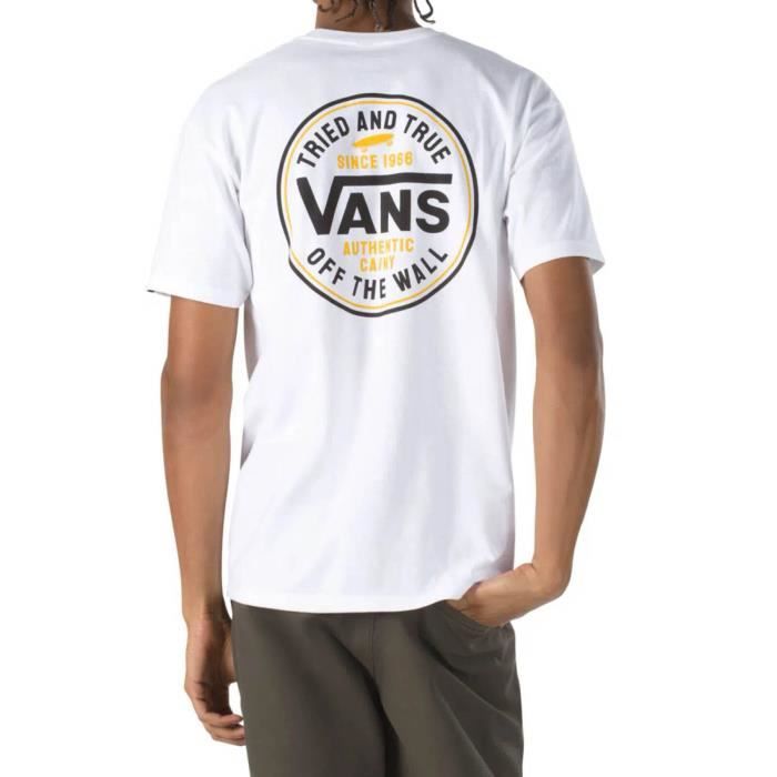 Vans T-Shirt pour Homme Tried and True Blanc VN0A54CZWHT