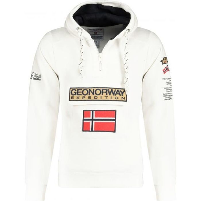 GEOGRAPHICAL NORWAY Sweat GYMCLASS Blanc - Homme