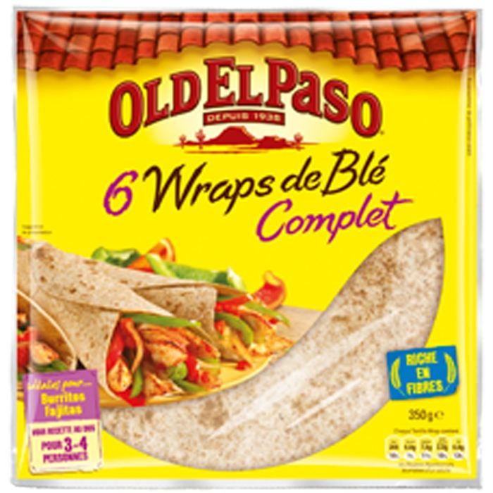 OLD EL PASO Wraps Blé Complet 350g Doux