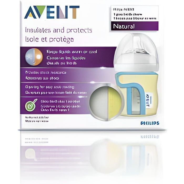 Philips Avent - SCF675/01 - Housse Nylon de Protection et d`isolation sans BPA pour Biberon Verre - 120 ml