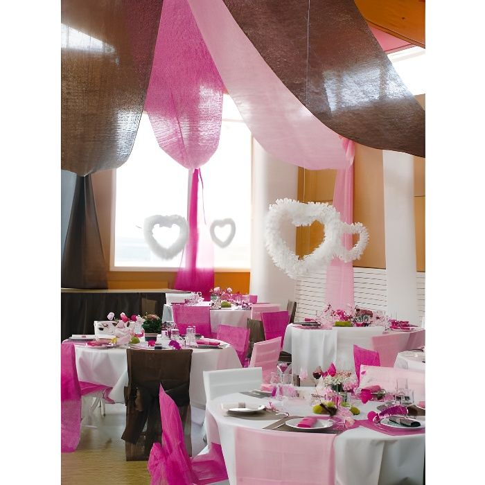 TENTURE DE SALLE 80CM*12M - FUCHSIA Rose, fuchsia