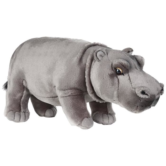 lelly 770722, hippopotame en peluche, moyen, géographique national officiel