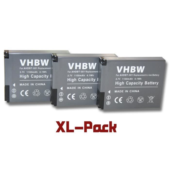 batterie pour GoPro HD Hero, Motorsports Hero, Helmet Hero, Surf Hero, Naked Hero HD - et Hero 960, HD Hero 2, Hero 2 II Motorspo…