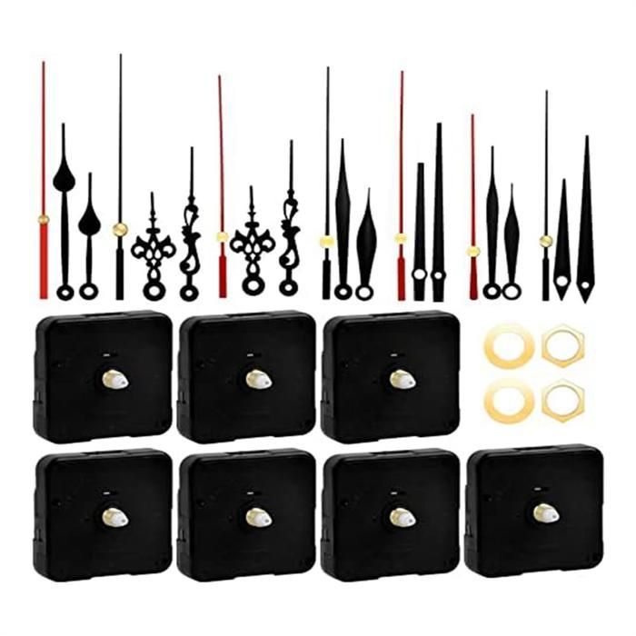 Mécanisme De Mouvement Quartz 55x55mm - Pour Réparer Ou Fabriquer Une Horloge, Plusieurs Tailles D'arbre - 9