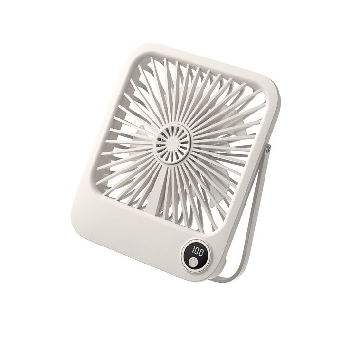 Ventilateur portable - NOBRAND - Ultra-mince - Rechargeable - 5 vitesses - Silencieux 20 dB - Nobrand