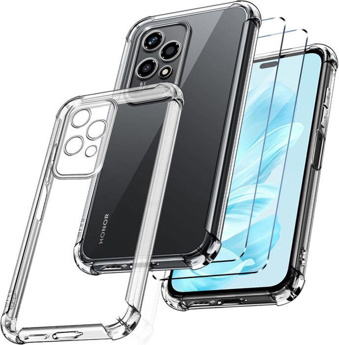 Coque Silicone transparent avec coins renforcés Honor 200 Smart / Honor X7c Transparent