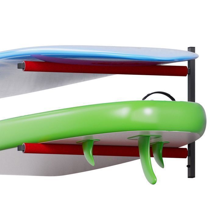 Rack Mural WilTec Pour 4 Planches De Surf/kayak - Support De Rangement Universel