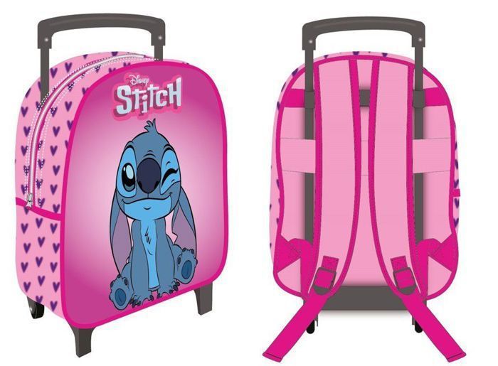 Petit trolley rose maternelle lilo et stitch disney 31cm cartable a roulettes Cdiscount Librairie
