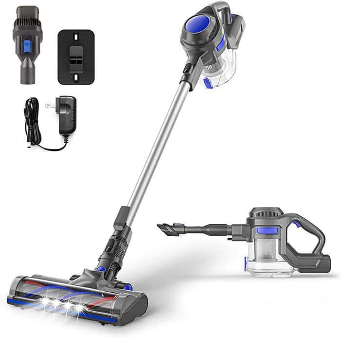 Aspirateur Sans Fil Air Essence Bise Cyclone Bleu - 190W, 40 Min D'autonomie, Livré Avec Accessoires, Neuf