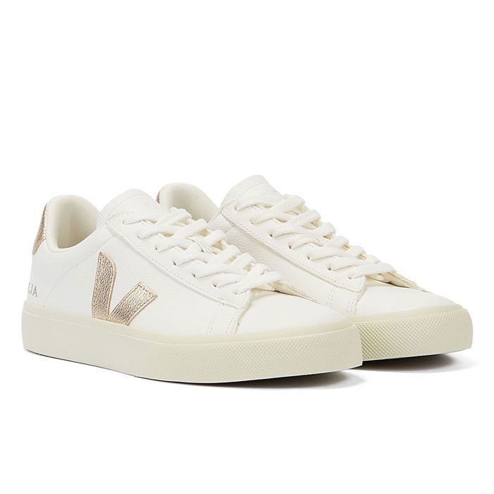 Veja Baskets en cuir blanc/or pour femme - EUR 38