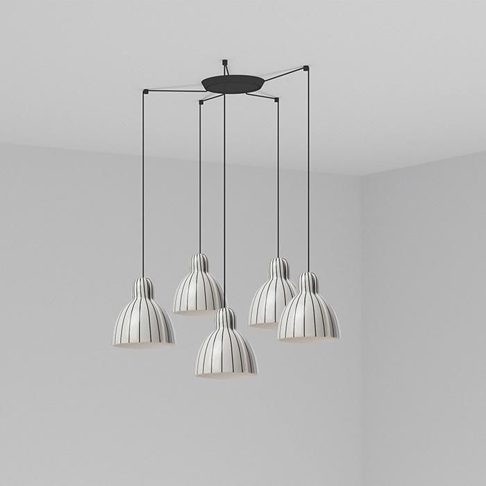 Lampe suspendue - FARO BARCELONA - VENICE200 - 5 lampes - Abat-jour céramique fait main - Style classique