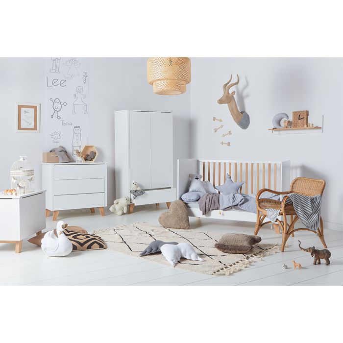 Chambre complète 2 portes Novelies - Zara - 144 5 x 75 x 93cm - Blanc Chambre complète 2 portes Novelies - Zara - 144 5 x 75 x 93cm - Blanc