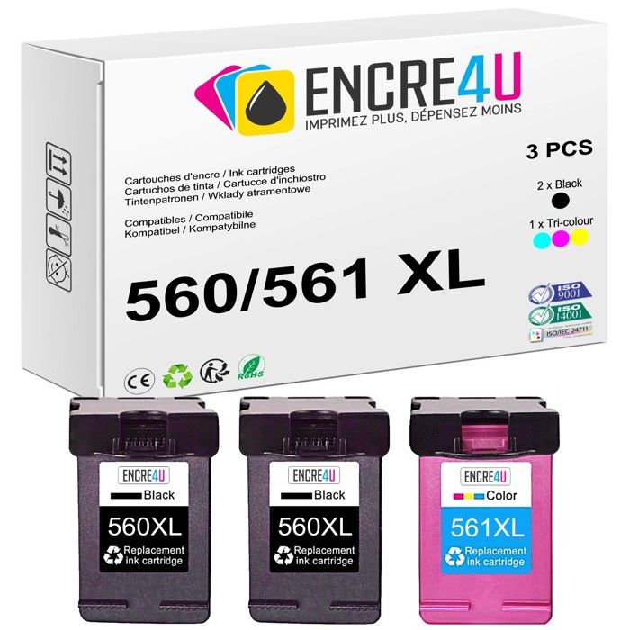 HEMEINY Encre Compatible Canon - 500ml Pour PG-585XL CL-586XL