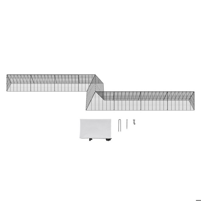 Tunnels pour Poulets - DUOKU - TT-MCT003 - Portable - Acier Q195 - 729x200x61 5 cm