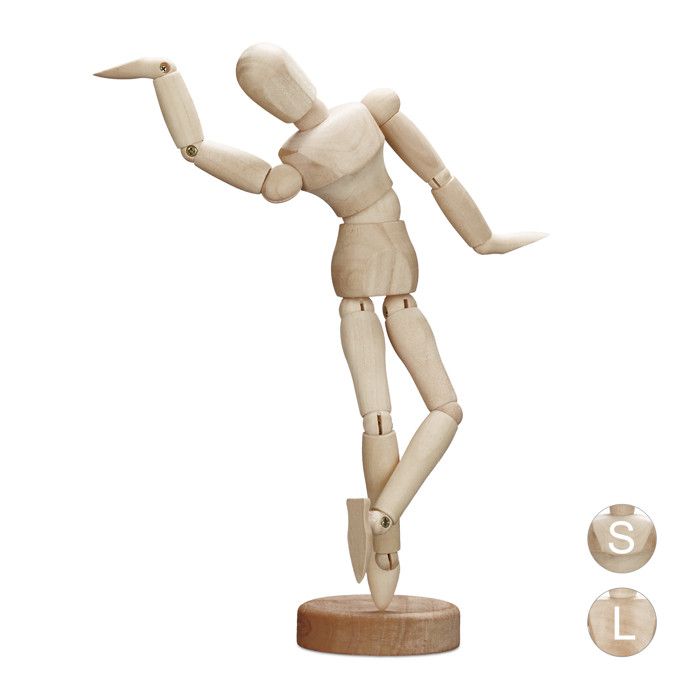 Suxdlan – Mannequin Articulé Léger Avec Support – Modèle De Dessin Pour Artistes – Taille 13-15 Cm, PVC