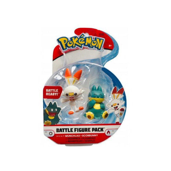 Coffret 2 Pokemon Goinfrex Et Flambino - Figurine De Combat - Pokemon Blanc Et Vert - Jouet Garcon