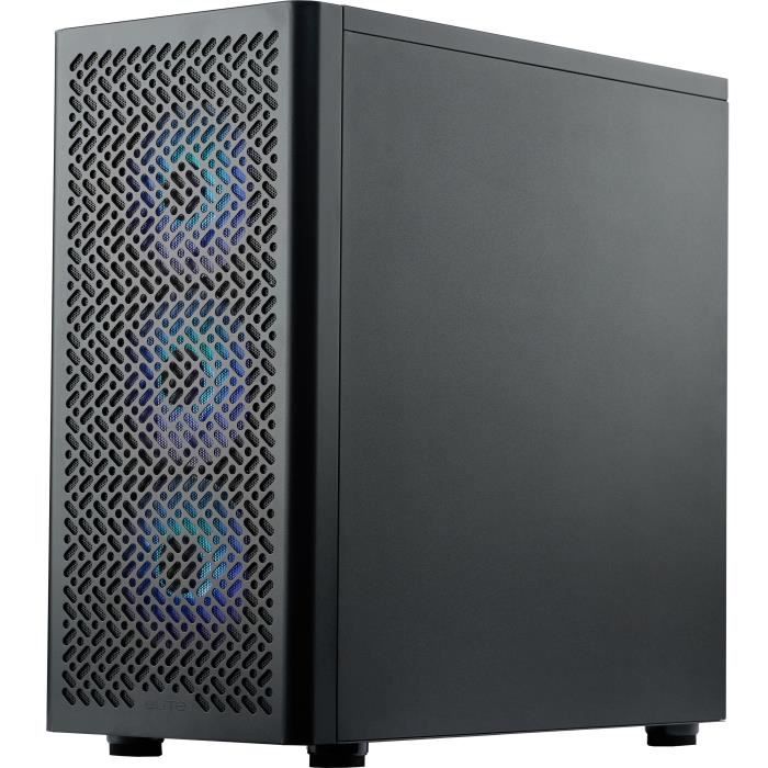 Boitier PC COOLER MASTER Elite 502 Moyen tour ATXE ATX Panneau en verre trempé 3 ventilateurs ARGB